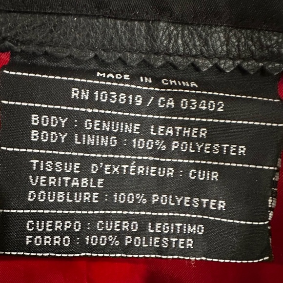 Harley Davidson Leather Red Heart Jacket - Picture 5 of 11